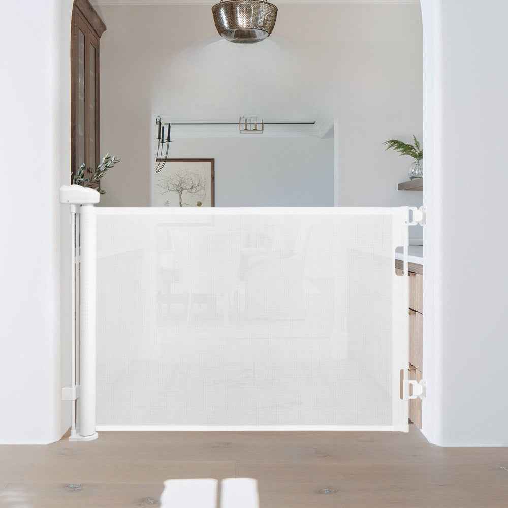 Retractable Safety Door Barrier for Stairs and Doorways